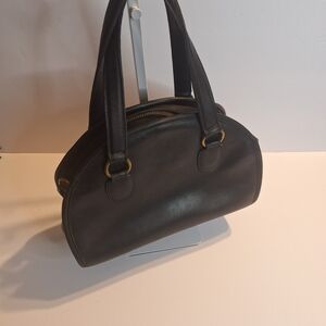 Vintage Coach Chadwick Black Leather Bowler Satchel Handbag